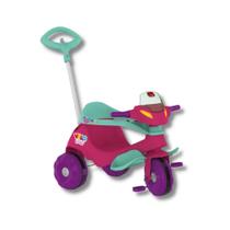 Triciclo velobaby passeio e pedal rosa - bandeirante