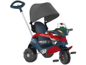 Triciclo Velobaby Reclinavel com Capota Passeio Pedal Azul Bandeirante