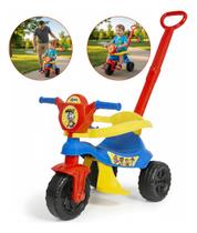 Triciclo Velotrol com Empurrador Haste Removível Passeio Bebê Infantil Motinha Dogs Patrulh