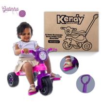 Triciclo Velotrol Gatinha com Haste - Kendy Toys