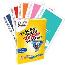 Tricky Tetra Tongue Twisters Jogo de cartas, Jogos de aprendizagem divertidos, Enchimento de meias para crianças 8-12 Adolescentes adultos com menos de 10 dólares, Presentes para 9 10 11 anos de idade meninos e meninas, Jogos de memória - Really!