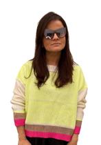 Tricô Femino Neon Colorido Inverno Blogueira Papilloo Tricô Femino Neon Colorido Inverno Blogueira Papilloo