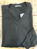 Tricô preto gola v tamanhos plus size G3