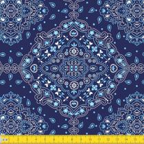 Tricoline 100% Algodão M. 50x150cm - ESTAMPADO - MANDALA - BANDANA