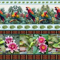 Tricoline Digital Barrado Brasil 55cm x 1,50m - 100% Algodão