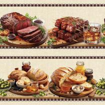 Tricoline Digital Barrado Churrasco e Petiscos 55cm x 1,50m - 100% Algodão