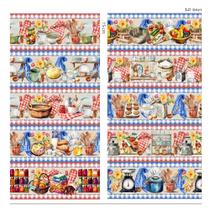 Tricoline digital- BARRADO COZINHA COLORIDA