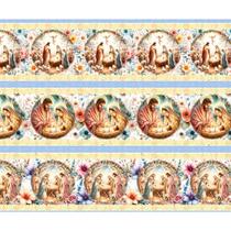 Tricoline Digital Barrado Fernando Maluhy 55x150 cm - 10 Faixas