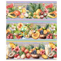Tricoline Digital BARRADO FRUTAS TROPICAIS 0,55 x 1,50 Tricoline Digital BARRADO FRUTAS TROPICAIS 0,55 x 1,50