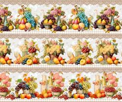 Tricoline Digital Barrado Frutas Vintage 55x150cm -10 Faixas Tricoline Digital Barrado Frutas Vintage 55x150cm -10 Faixas