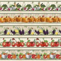 Tricoline Digital Barrado Legumes na Cozinha 55cm x 1,50m - Ideal para Artesanato e Costura Criativa Tricoline Digital Barrado Legumes na Cozinha 55cm x 1,50m - Ideal para Artesanato e Costura Criativa