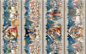 Tricoline Digital Barrados Coleção 11 Natal 0,55 x 1,50mt