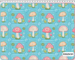 Tricoline Digital Coleção Quilted Garden Cogumelos 50x150cm Tricoline Digital Coleção Quilted Garden Cogumelos 50x150cm