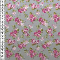 Tricoline Estampado Dg Floral - Cinza 5364-05