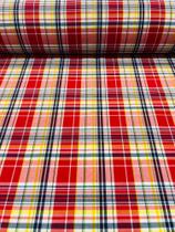 Tricoline Misto Xadrez 1m x 1,5m / 70% poliéster 30% algodão