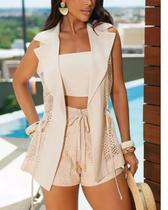 Triconjunto de Short Helena Natural