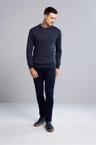 Tricot Básico Gola Careca - Azul Marinho