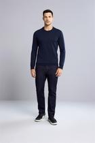 Tricot Básico Gola Careca - Azul Marinho