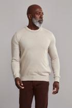 Tricot Básico Gola Careca - Bege Areia