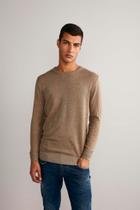 Tricot Básico Gola Careca - Khaki