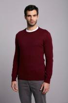 Tricot Básico Gola Careca - Vinho