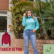 Tricot gola alta losango