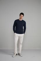 Tricot Gola Careca - Azul Marinho