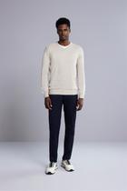 Tricot Gola V Liso - Bege Areia Tricot Gola V Liso - Bege Areia