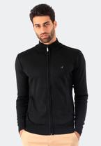 Tricot John Sailor Com Zíper Preto