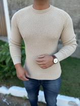 Tricot Masculino Texturizado Slim Suéter