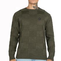 Tricot RVCA Boro Crew WT25 Masculina Verde Militar