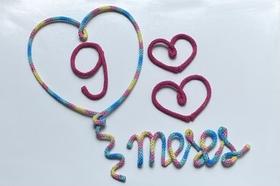 Tricotin Kit Mesversário Coração Ou Balão