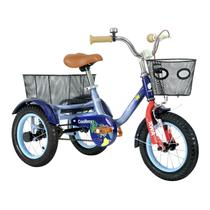 Tricycle Glyncipher de 12 polegadas para crianças de 3 anos ou mais com cesta azul