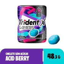 Trident X Gamers Acid Berry Explosão de Sabores Intensos 48,3g