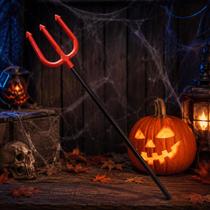 Tridente de Plástico 60cm Vermelho Fantasia Diabo Demônio Lúcifer Cosplay Acessório Halloween Festa Infantil Adulto Resistente Tridente de Plástico 60cm Vermelho Fantasia Diabo Demônio Lúcifer Cosplay Acessório Halloween Festa Infantil Adulto Resistente