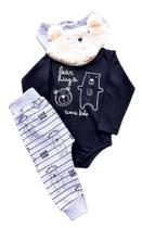 Trijunto Bebê Masculino Body/Bandana + Calça Time Kids Trijunto Bebê Masculino Body/Bandana + Calça Time Kids