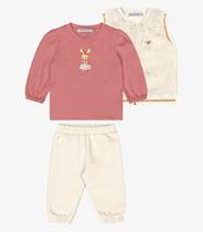 Trijunto Blusa Com Calça e Colete Trick Nick Bege Trijunto Blusa Com Calça e Colete Trick Nick Bege