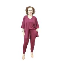 Trijunto Feminino Regata Calça Kimono Conjunto Estiloso Trijunto Feminino Regata Calça Kimono Conjunto Estiloso