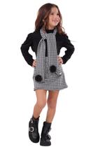 Trijunto Infantil Feminino 3 Peças Inverno Meia Estação Pied Trijunto Infantil Feminino 3 Peças Inverno Meia Estação Pied