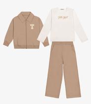 Trijunto Jaqueta Blusa Calça Moletom Trick Nick Marrom