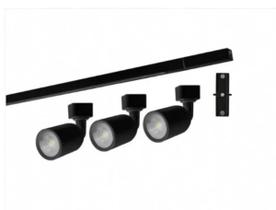Trilho C/spot Taschibra Led 18w 1m 3000k Preto Autovolt