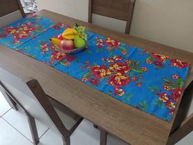 Trilho Caminho de Mesa Chita Floral 45cm x 1,36m Fafaty