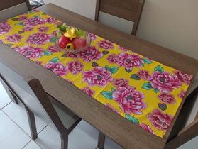 Trilho Caminho de Mesa Chita Floral 45cm x 1,36m Fafaty