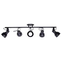 Trilho com 5 Spots E27 Preto - Itamonte - 1141/5PT Trilho com 5 Spots E27 Preto - Itamonte - 1141/5PT