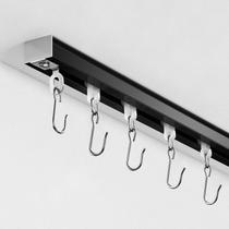 Trilho de Cortina de Teto TEAKMAMA Preto 1,8m-2,7m Trilho de Cortina de Teto TEAKMAMA Preto 1,8m-2,7m