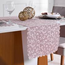 Trilho de Mesa 40cm x 1,40m Jacquard Bege