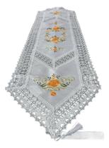 Trilho De Mesa 40X150Cm Caminho Bordado Guipir Renda Branco
