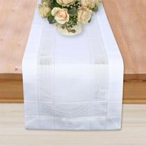 Trilho de Mesa Argivai Maison Charmy Branco 40cm x 1,70m