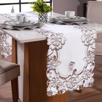 Trilho de Mesa Bordado Inglês 40x140cm