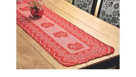 Trilho de Mesa em Renda Vermelho 1,50m X 0,40m ( 28202 )